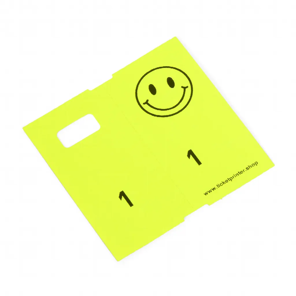 1000 tickets de guardarropa preimpresos, de color amarillo fluorescente
