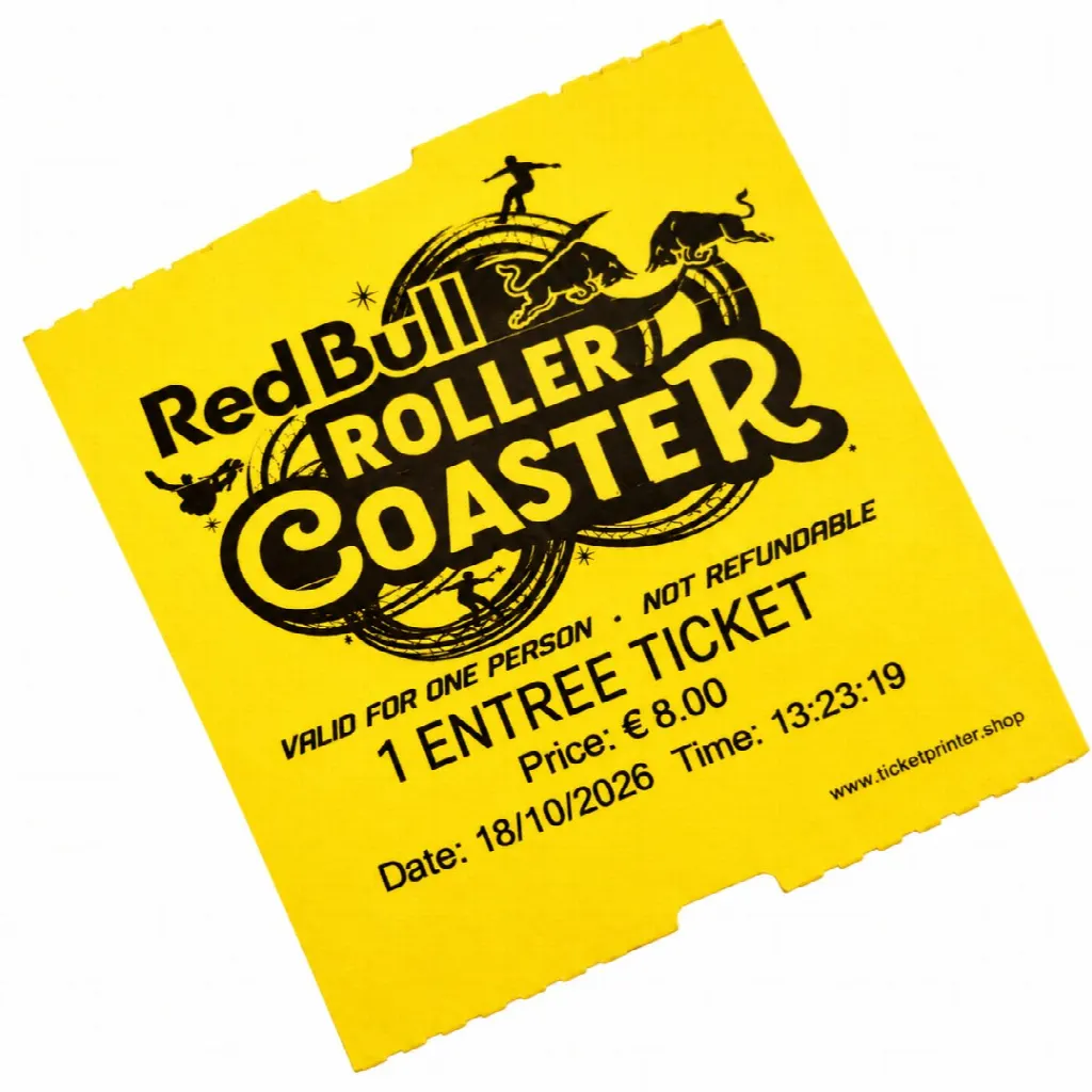 Rollo CoatCheck, entradas económicas sin resguardo de control, 14 x 550 tickets, amarillo