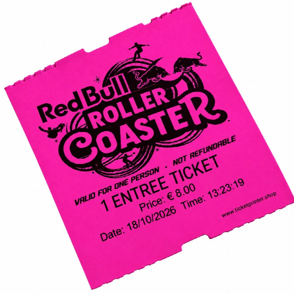Rollo CoatCheck, entradas económicas sin resguardo de control, 14 x 550 tickets, rosa