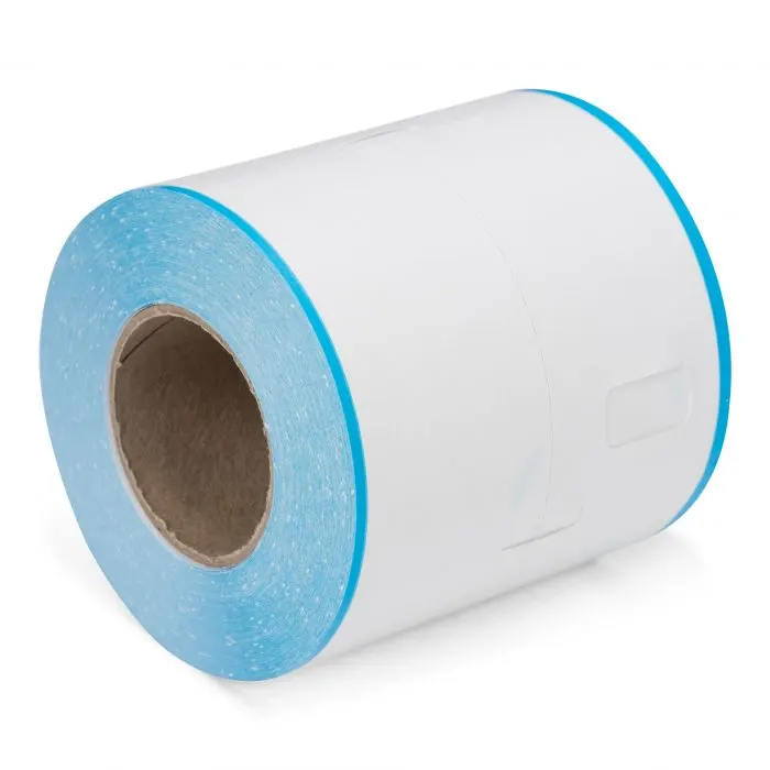 Tickets de guardarropa CoatCheck, 14 rollos x 325 tickets, blancos con borde azul | LMS07