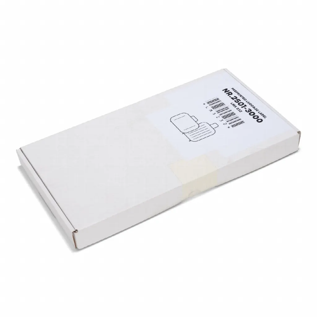 500 etiquetas para equipaje autoadhesivas preimpresas, serie 2501-3000