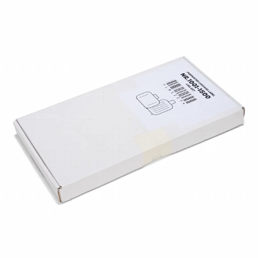 500 Self-adhesive luggage tags, pre-printed, series 1001-1500
