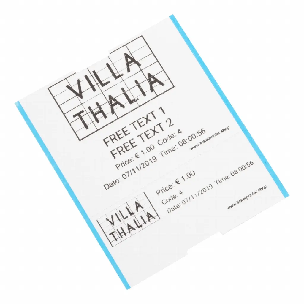 Rollos de entradas CoatCheck con resguardo de control, 14 x 260 entradas, blancas y azules | LMS810