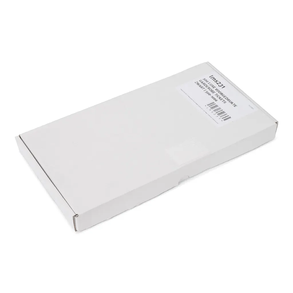 Luxury cloakroom tickets, black paper cloakroom tags with silver print, 501-1000