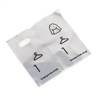1000 pre-printed cloakroom tickets, mirror silver